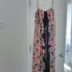Jr's Blue Floral Maxi Dress (XXL)